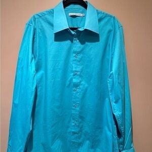 Stockhomme Blue Dress Shirt Classic Fit